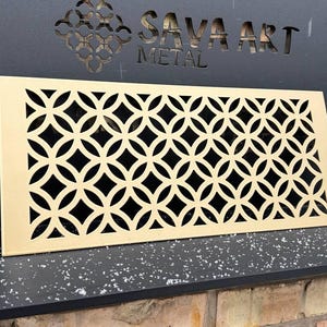 Tailored Metal Vent Covers - Personalized Steel Rear Flange Air Passage Grilles - Max Width/Length - 60 x 80 inches
