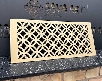 Tailored Metal Air Vent Covers - Personalized Steel Rear Flange Air Passage Grilles - Max Width/Length - 60 x 80 inches