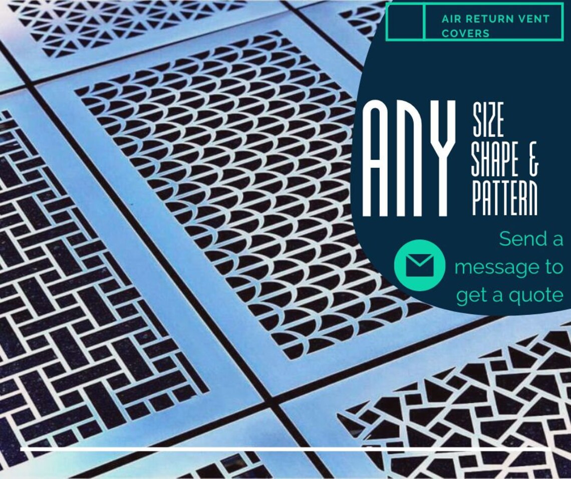 ANY SIZE and Shape Air Return Vent Covers Made From Iron Etsy