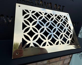 Fully customized PURE BRASS Air Grilles, Custom Vent Covers, Air Registersl, Air diffusers, Ventilation Grilles
