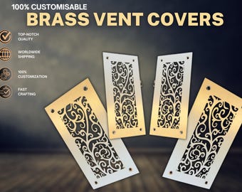 Fully customized Brushed Brass Grilles, Bespoke AGED Brass Vent Covers, Tailored Bras Air Registers