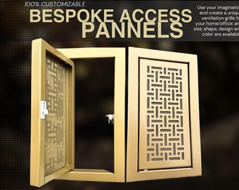 ANY SIZE and shape Metal Access Panels  with Hinges and Latches | Made from Steel, Stainless steel, Copper, Brass