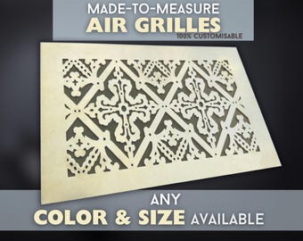 Customizable Metal Flat Ventilation Grilles - Personalized Flat Air Vent Covers - 1mm thick Wall/Ceiling mount steel Grates