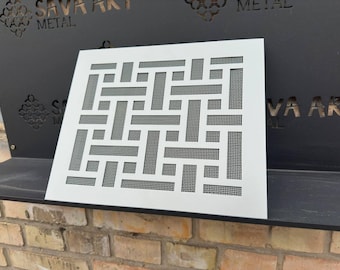 Custom Metal Air Passage Grates - Made-to-Order Metal Air Flow Diffusers - Personalized Flat HVAC Grilles