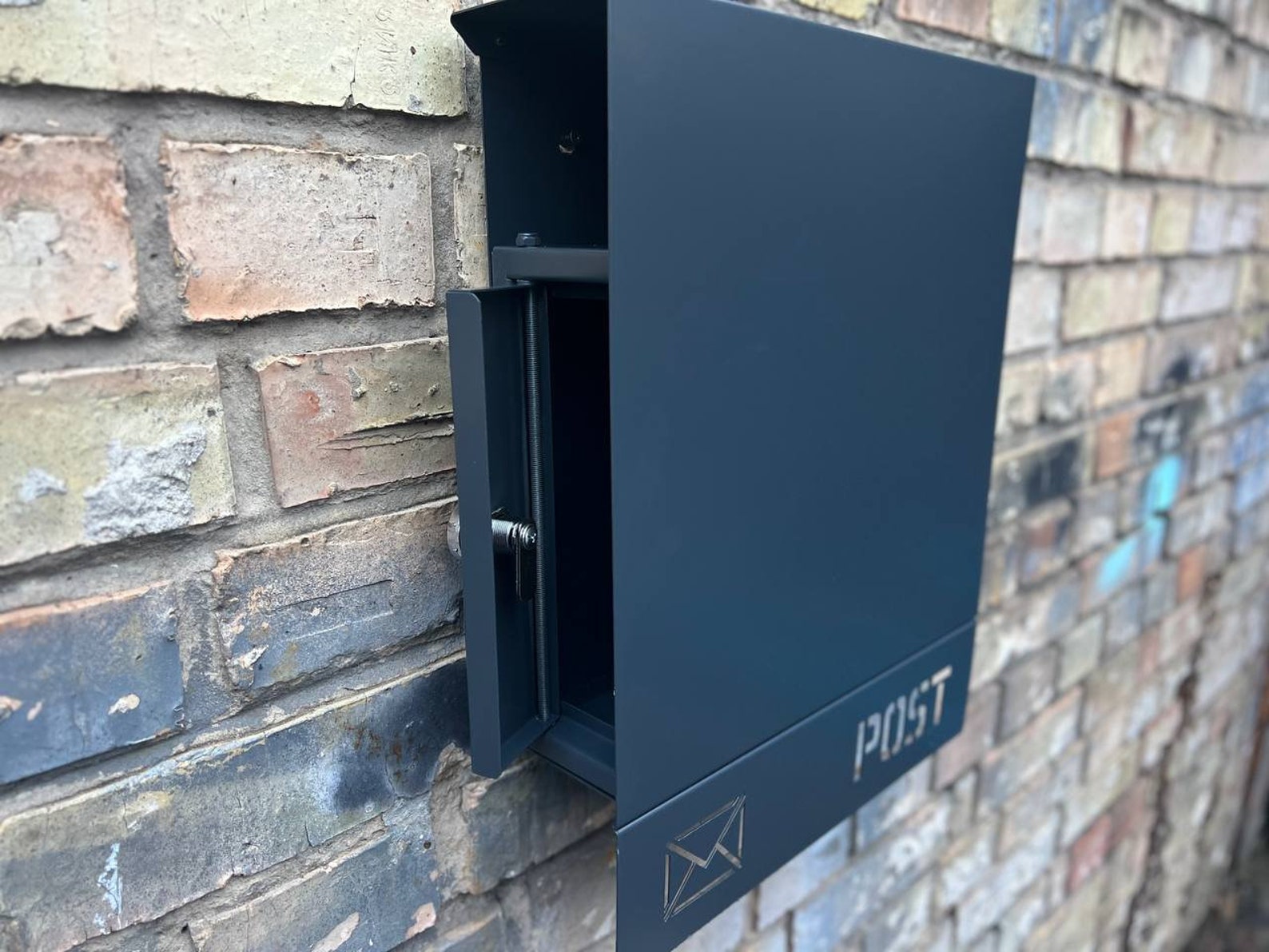 Custom Mini Post Box Custom Wall Mount Personalized Mailbox | Modern Custom Metal Postbox ...