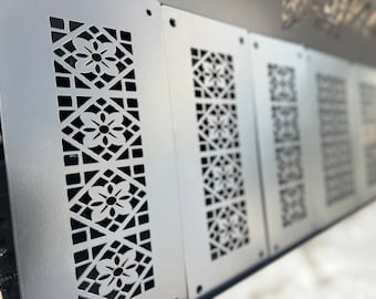 Made-to-Order Metal Air Flow Diffusers  - Custom Metal Air Passage Grates - Handcrafted Flat Metal HVAC Registers
