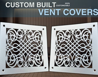 Fully Customisable 18 gauge Steel Flat Artisan Metal Air Grilles -Tailored Metal Air Flow Panels - Personalized Flat Metal HVAC Registers