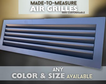 Made-to-Measure Ventilation Grilles - Bespoke Metal Air Vent Covers - Custom Size and Color