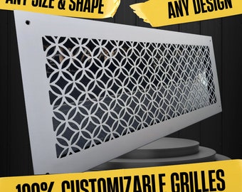 Handcrafted Metal Flat Air Diffusers - Customizable Home Accents - Personalized Metal Flat Air Passage Grates