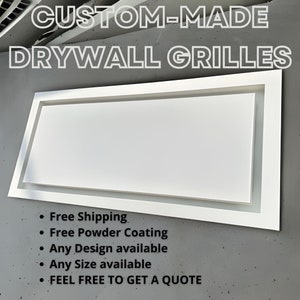 Custom-made Framed Drywall Air Vent Covers, Custom-made air grilles, Hidden mounting vent covers