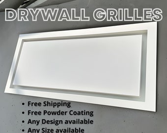 Custom-made Framed Drywall Air Vent Covers, Custom-made air grilles, Hidden mounting vent covers