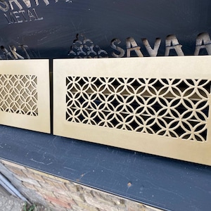 Custom-made Ventilation Grilles with Rear mounting Flange, 1mm thick Steel Vent Covers, HVAC Air Grates