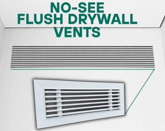 Flush Mounted Specific Sized Filtered Vent Covers with Magnetic Mounting + Detachable Central Part