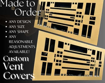 Personalized Metal Flat Air Passage Grates - Bespoke Home Accents - Handcrafted Metal Flat Air Diffusers