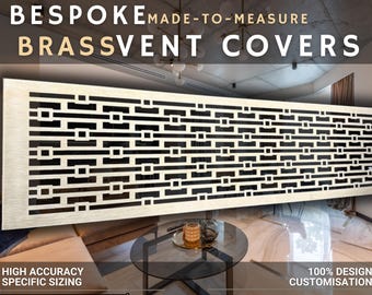 PURE BRASS! 100% Custom-Made Air Grilles, Air Return Vent Covers, Custom air registers, Floor grates, Drain Covers