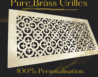 Fully customized PURE BRASS Air Grilles, Custom Vent Covers, Air Registersl, Air diffusers, Ventilation Grilles