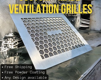 Artisan Metal Air Passage Panels - Handcrafted Flat Metal Air Registers - Unique Metal Air Vent Panels