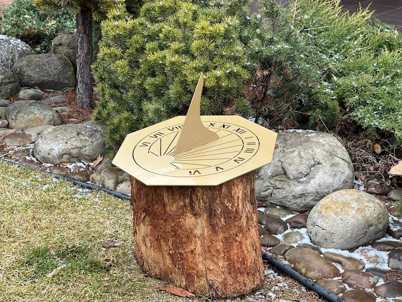 Custom Engraved Metal Sundial | Personalised Anniversary Gift | Steel ...