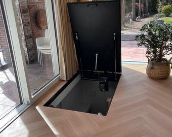 Custom Metal Trapdoor with Electric Lifter | Service Hatch, Custom Size, Made-to-Order
