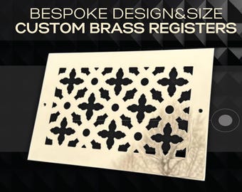 Fully customized PURE BRASS Air Grilles, Custom Vent Covers, Air Registers, Air diffusers, Ventilation Grilles