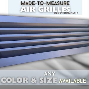 Fully Customizable Ventilation Grilles - Bespoke Metal Air Ventilation Grilles - Custom Size and Color
