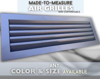 Fully Customizable Ventilation Grilles - Bespoke Metal Air Ventilation Grilles - Custom Size and Color