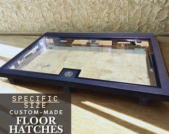 Custom Glass Floor Hatch - Precision-Made for Refined Interiors - Bespoke Glass Floor Access Door - Customized for Your Home