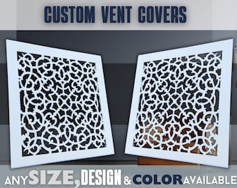 Custom Size Personalized Air Vent Covers with Internal Frame - Choose Your Size and Pattern