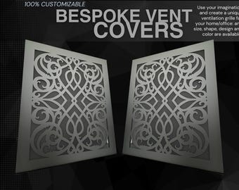 Custom Design and Size Bespoke Metal Air Vent Covers - Personalized Metal Framed Air Ventilation - Artisan Metal Framed Air Flow Grilles