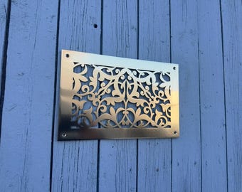 Custom Brass Air Grille, Decorative Vent Cover, Air Register