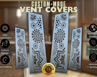Custom-made Flat Vent Covers - Personalized Flat HVAC Grates - Made-to-Order Metal Air Passage Panels