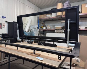 Custom Glass Trap Door – Handcrafted Floor Hatch Panel with Electric Actuators