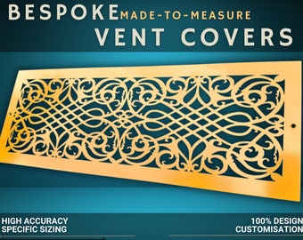 Artisan Flat Metal Air Passage Panels - Custom Metal HVAC Grilles - Personalized Flat HVAC Diffusers