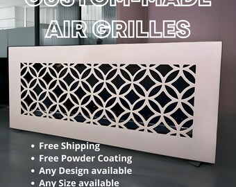 Unique Metal Framed Air Passage Panels - Personalized Metal Framed Air Ventilation - Artisan Metal Framed Air Flow Grilles