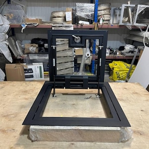 Custom Glass Door Floor Hatch - Handcrafted Access Panel - Custom-Made for Your Home or Office
