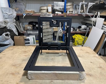 Custom Glass Door Floor Hatch - Handcrafted Access Panel - Custom-Made for Your Home or Office