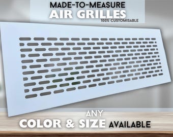 Unique 100% Personalised Air Grilles - Bespoke Rear Mounting HVAC Grilles - Made-to-Order Metal Air Passage Panels