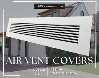 Fully Custom Air Vent Grilles with Back Frame 1mm thick Steel - Design Your Ideal Vent Cover