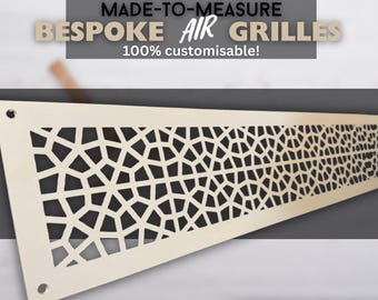 Personalized Flat Metal HVAC Grilles - Made-to-Order Metal Air Flow Screens - Custom Metal Air Vent Grates - Unique Decorative Solutions