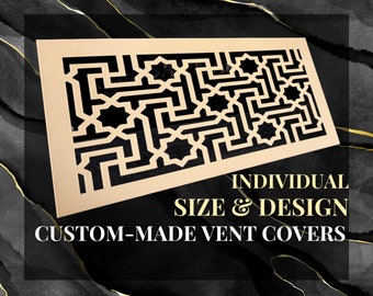 Bespoke Craftmanship 18-gauge Steel Flat Air Vent Covers - Tailored Metal Flat HVAC Registers - Custom Metal Flat Ventilation Panels