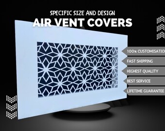 Handcrafted Custom Wall / Ceiling Vent Grilles with Rear Flange - Unique Designs for Your Home