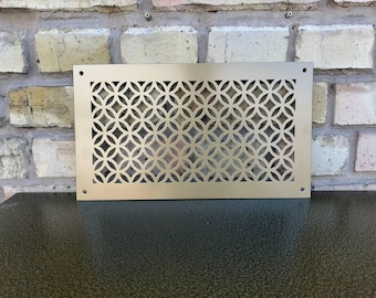 Fully Personalized Metal Framed Air Vent Covers - Bespoke Metal Air Grilles with Rear Inset - Made-to-Measure Metal Air Vent Covers