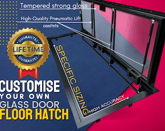 Custom Glass Floor Panel - Personalized and Stylish Addition - Handcrafted Glass Lid Floor Hatch | Max Width/Length - 65 x 140 in.
