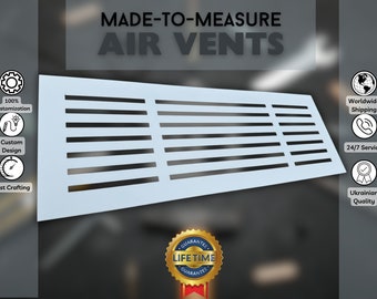 Bespoke Metal Flat Ventilation Grilles 1mm thick Steel - Custom Design and Size