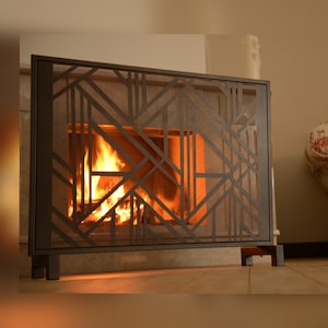 Pantalla de chimenea de metal personalizada y decorativa de CUALQUIER TAMAÑO Y PATRÓN / Accesorios de chimenea personalizados