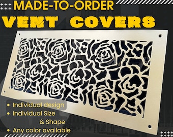 Custom Metal Flat HVAC Registers - Unique Design Options - Handcrafted Metal Flat Air Diffusers