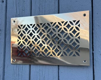 Custom Brass Air Grille, Decorative Vent Cover, Air Register