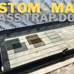 Custom Glass Floor Access Panel - Made-to-Order Design for Elegant Interiors - Handmade Glass Door Floor Hatch