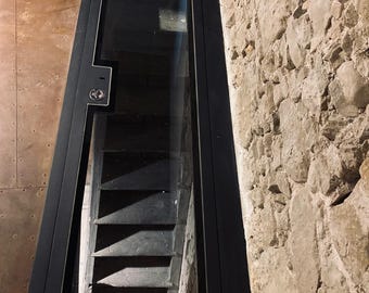 Made-to-order bespoke Glass Floor Door  - Unique Glass Cellar Access Panel Unit - Custom Glass Floor Hatch
