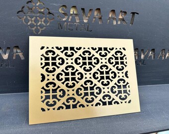 Tailored Metal Air Vent Covers - Personalized Steel Rear Flange Air Passage Grilles - Max Width/Length - 60 x 80 inches